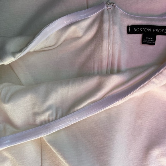 Boston Proper Ivory Knit Off The Shoulder 3/4 Sleeve Dress Size Medium Cruise - Picture 12 of 13